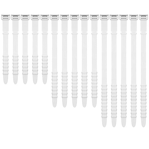 15PCS Silicone Zip Ties Set