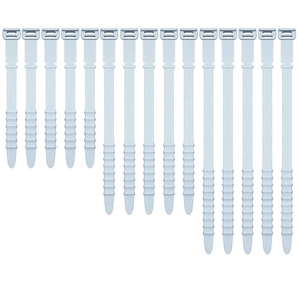 15PCS Silicone Zip Ties Set