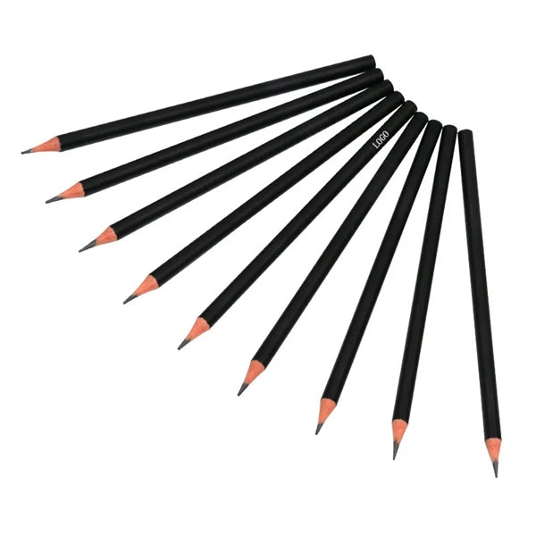 HB Matte Black Graphite Pencils