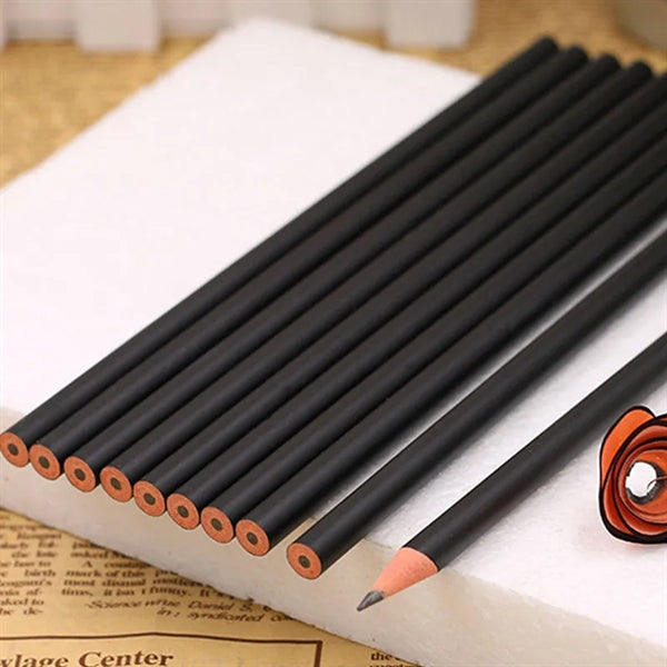 HB Matte Black Graphite Pencils