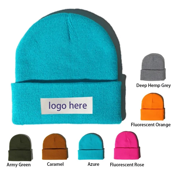 Knit Beanie with Woven Label