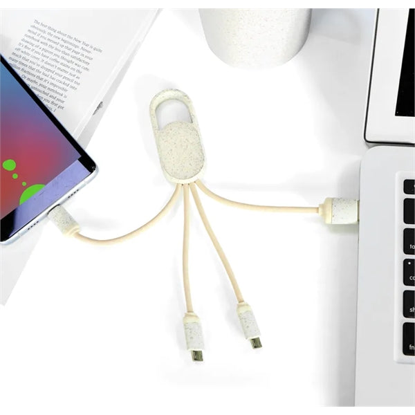 Wheat Straw Biodegradable USB Charging Cable