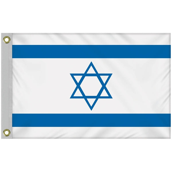 Israel 2' x 3' Standard Knit Poly Flag w/ Heading & Grommets