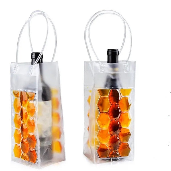 Beverages Cooler Honeycomb Ice Gel Bag For Wine Beer Bottle