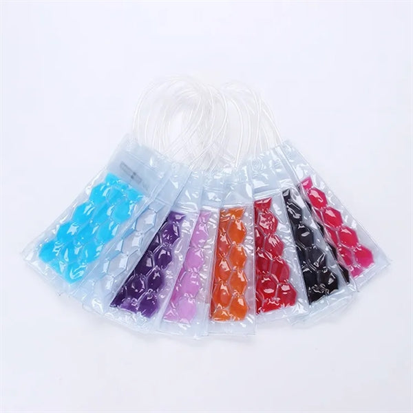 Beverages Cooler Honeycomb Ice Gel Bag For Wine Beer Bottle