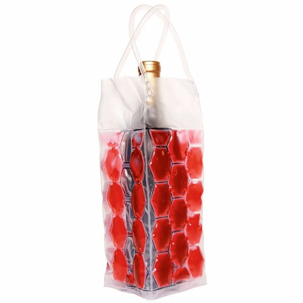 Beverages Cooler Honeycomb Ice Gel Bag For Wine Beer Bottle