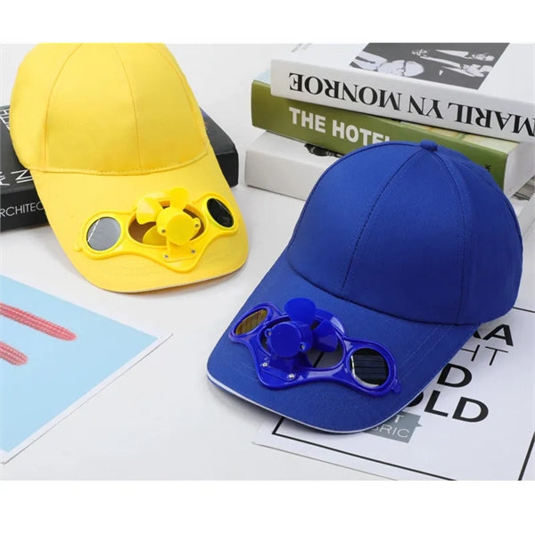 Comfortable Baseball Cap with Solar Power Cool Fan