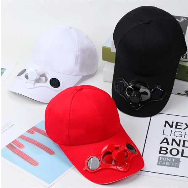 Comfortable Baseball Cap with Solar Power Cool Fan
