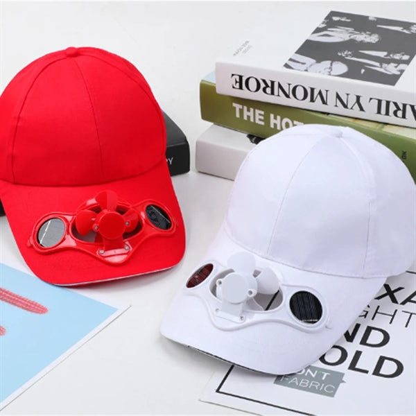 Comfortable Baseball Cap with Solar Power Cool Fan