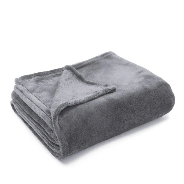 Solid Color Flannel Throw Blanket