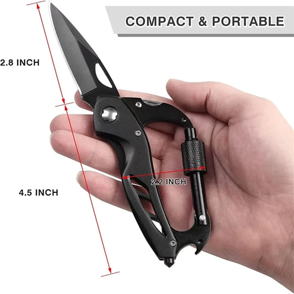 Multitool Folding Pocket Carabiner Knife