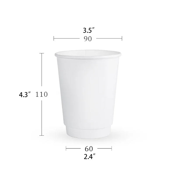 Double Layered 12oz Custom Logo Paper Cups