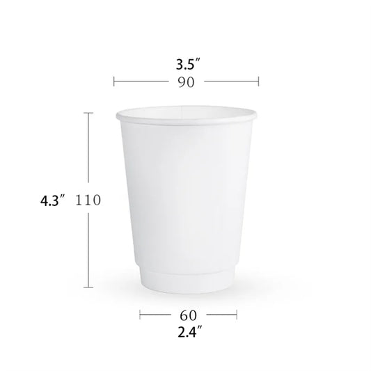 Double Layered 12oz Custom Logo Paper Cups