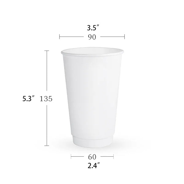 Double Layered 16oz Custom Logo Paper Cups