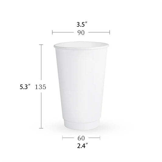 Double Layered 16oz Custom Logo Paper Cups