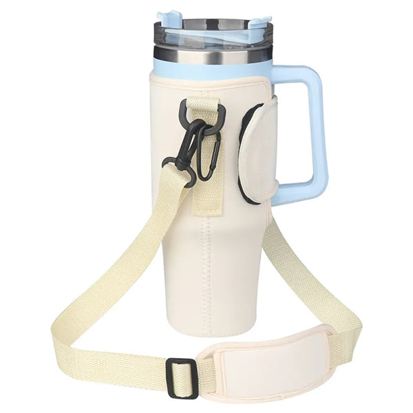 40OZ Bottle Pouch Holder with Adjustable Shoulder Strap