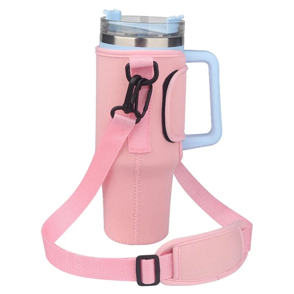 40OZ Bottle Pouch Holder with Adjustable Shoulder Strap