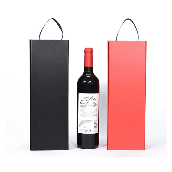 Magnetic Closure Collapsible Wine Paper Boxes Bottle Case