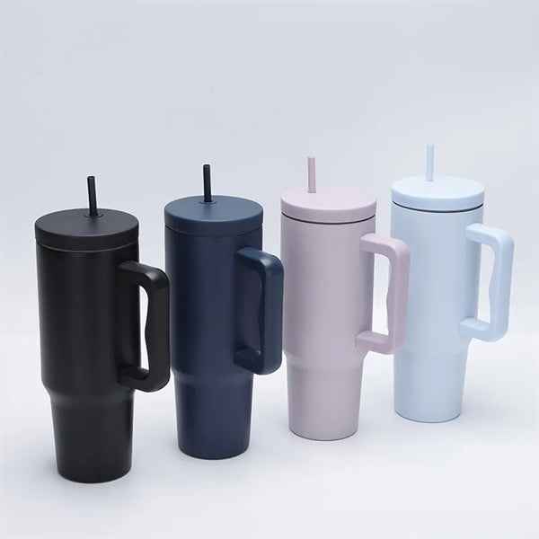 40 oz Tumbler with Handle and Straw Lid