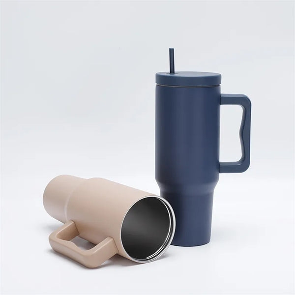 40 oz Tumbler with Handle and Straw Lid