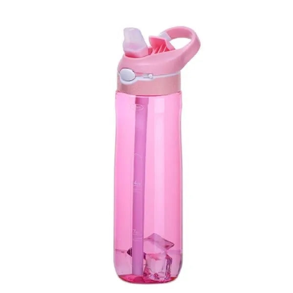 26 Oz. Bottle w/Flip Up Spout & Straw