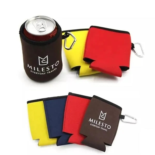 Collapsible Can Cooler with Carabiner