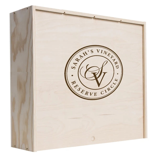 4-Bottle Wood Wine Box