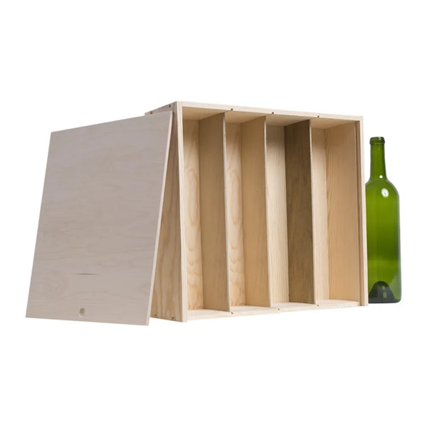 4-Bottle Wood Wine Box