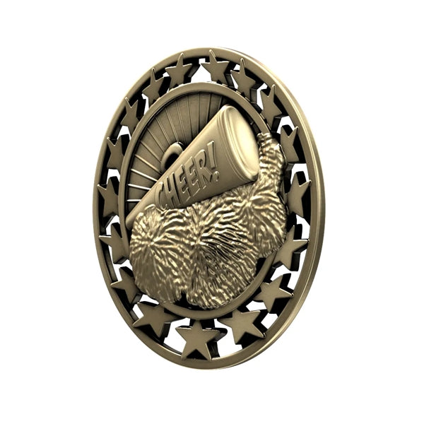 2 1/2" Cheerleading Star Medal
