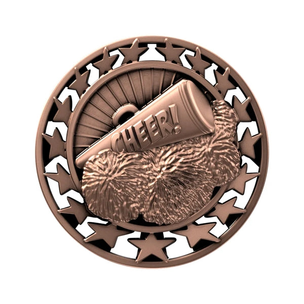 2 1/2" Cheerleading Star Medal