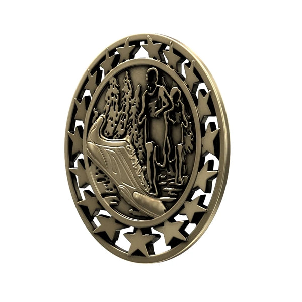 2 1/2" Cross Country Star Medal