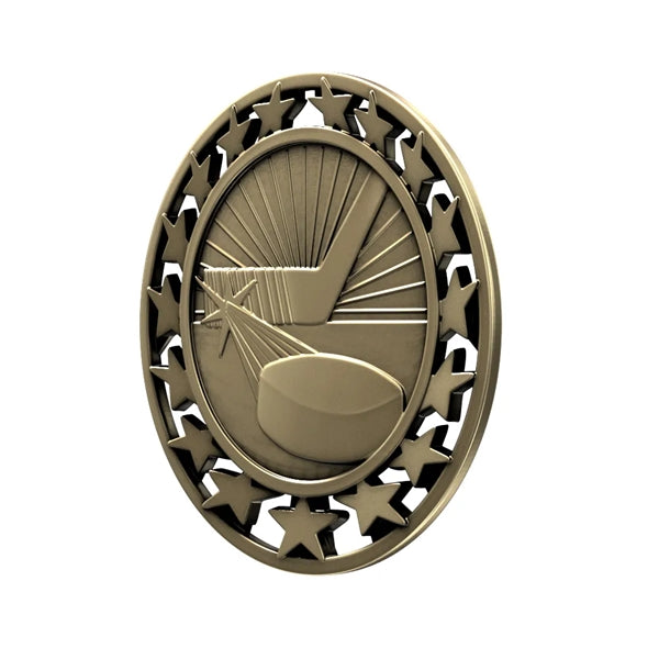 2 1/2" Hockey Star Medal