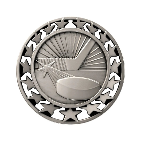 2 1/2" Hockey Star Medal