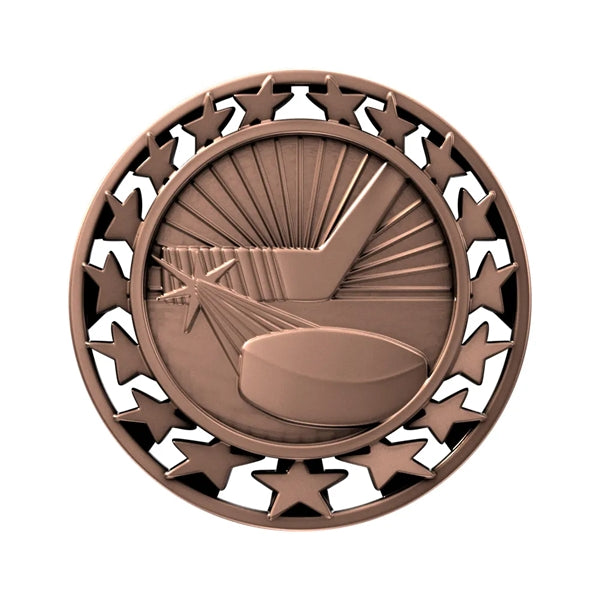 2 1/2" Hockey Star Medal