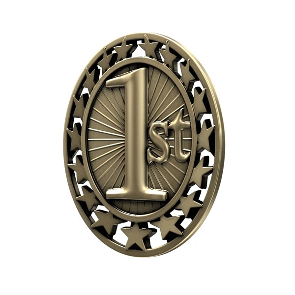 2 1/2" 1st Place Star Medallion