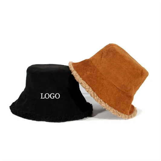Logo printed embroidery double sided fisherman hat