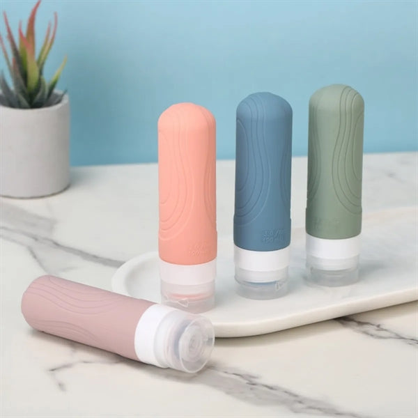 3oz Portable Leak Proof SiliconeTravel Bottle For Toiletries