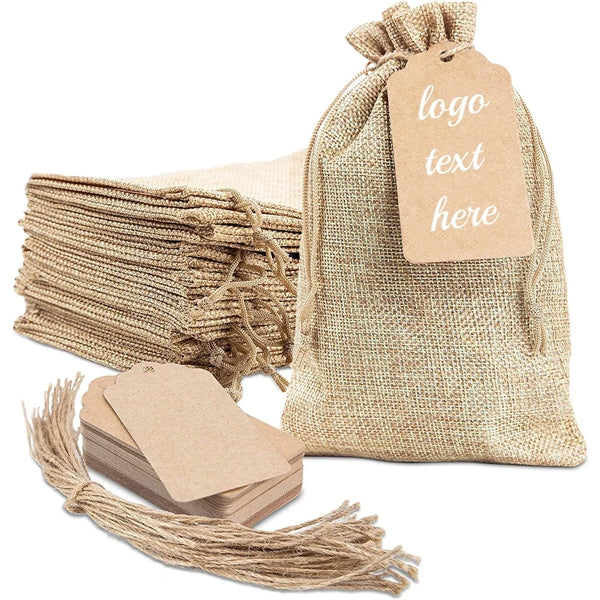Burlap Gift Set & Linen Sacks Bag