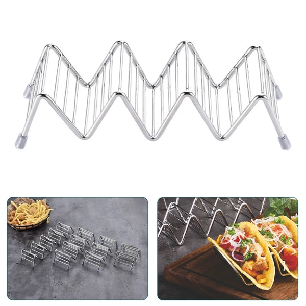 Food Grade Stainless Steel Taco Pancake Holder Stand