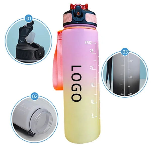 32 Oz. Color-Changing Sports Cup With Straw