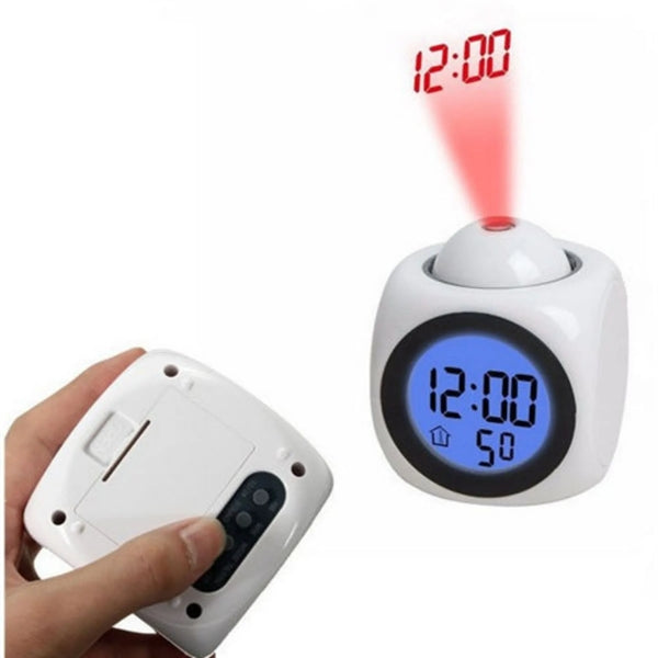 Digital Alarm Clock With Multifunctional LED Projection