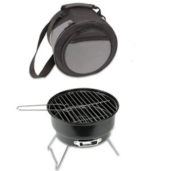 Portable Charcoal Grill with Cooler Tote