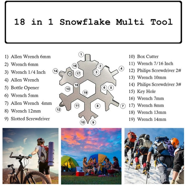 Portable 18 in 1 Multi-functional Stainless Tool