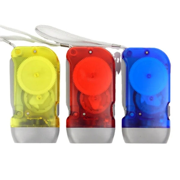 Hand-Powered Crank Flashlight for Camping, Home, Emergency