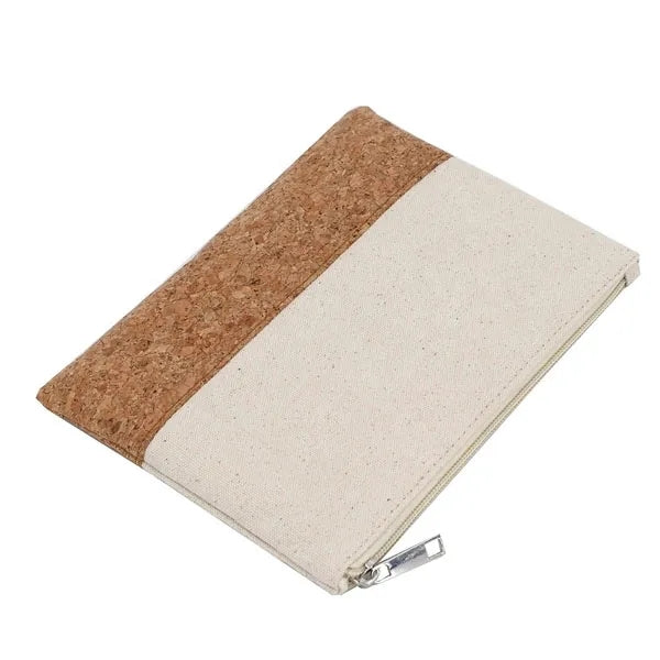 Eco friendly Cork and Canvas Cosmetic Bag