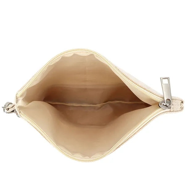 Portable Cork Canvas Cosmetic Zipper Bag