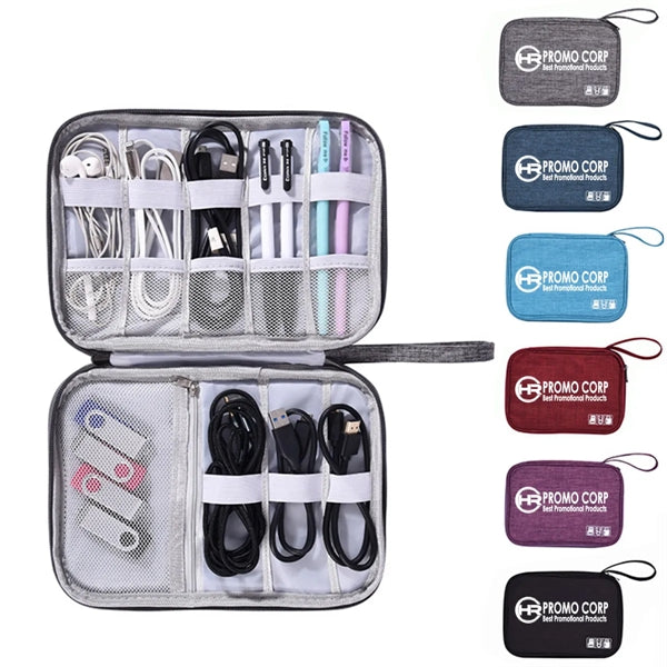 Polyester Data Cable Storage Travel Bag