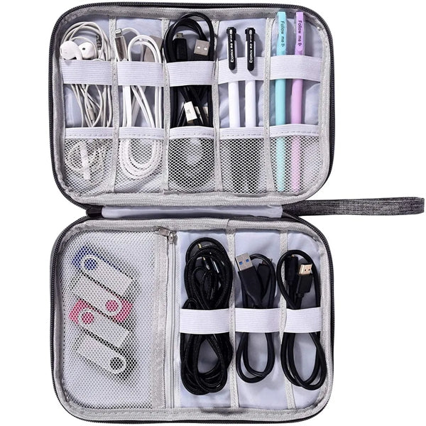 Polyester Data Cable Storage Travel Bag