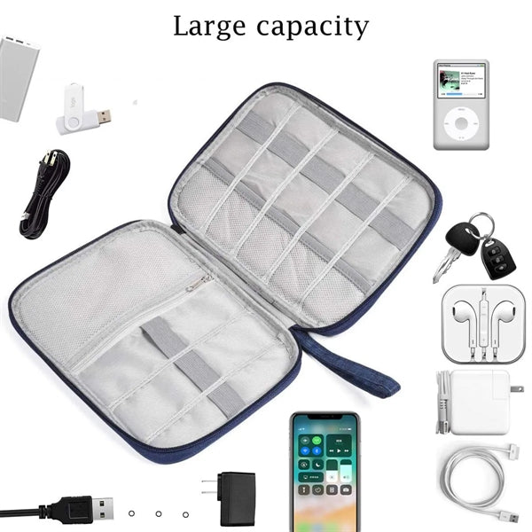 Polyester Data Cable Storage Travel Bag