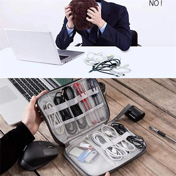Polyester Data Cable Storage Travel Bag